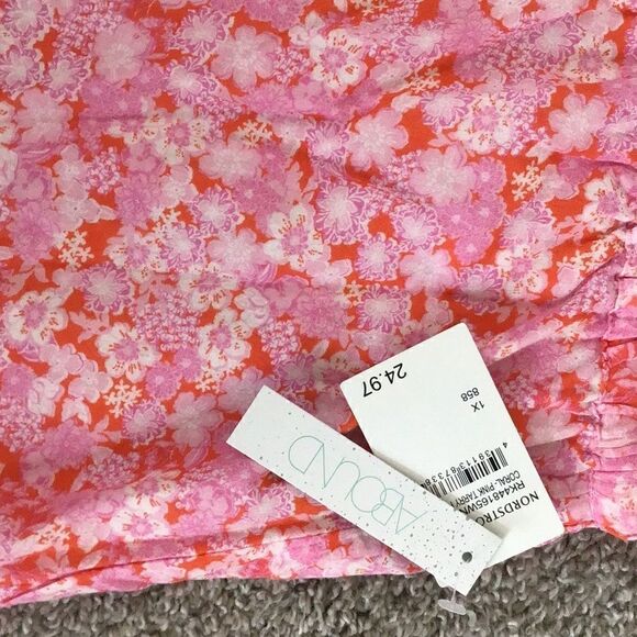 Abound Coral Pink Tarry Floral Skirt Various New With Tags - Picture 6 of 6